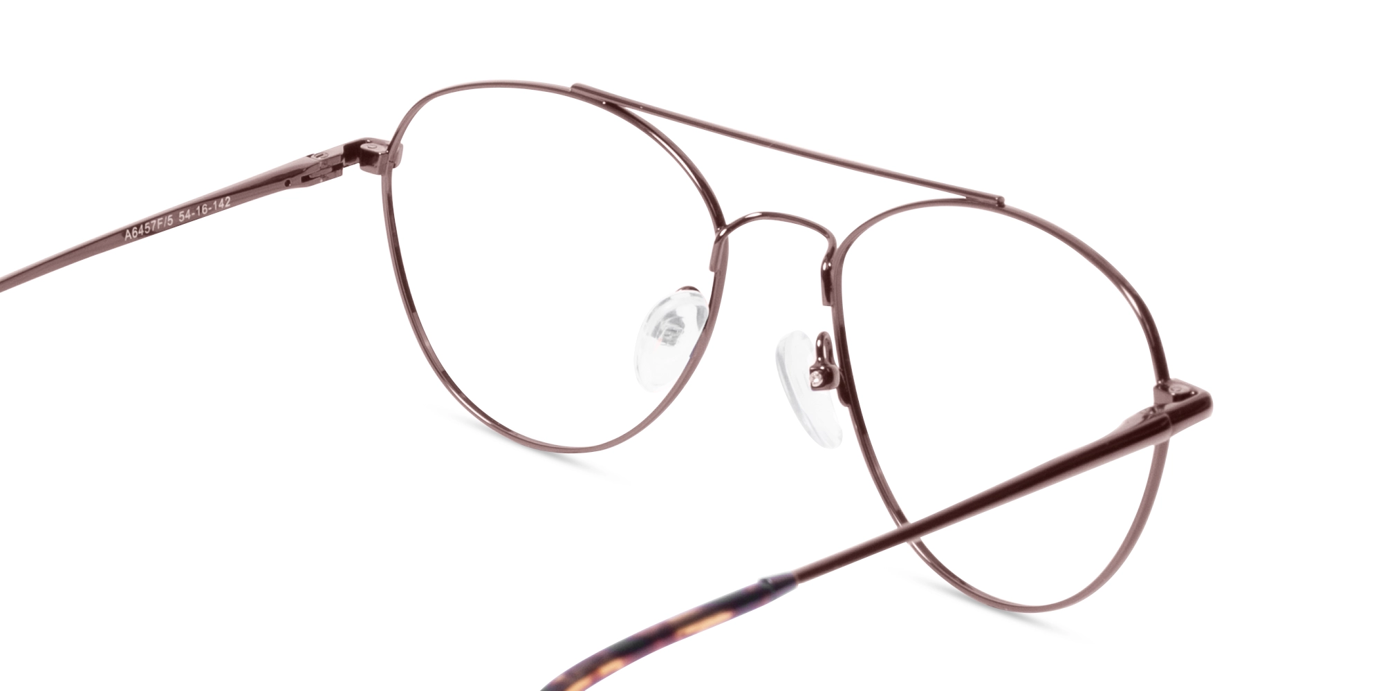 Copper Brown Pilot Double Bridge Glasses-5