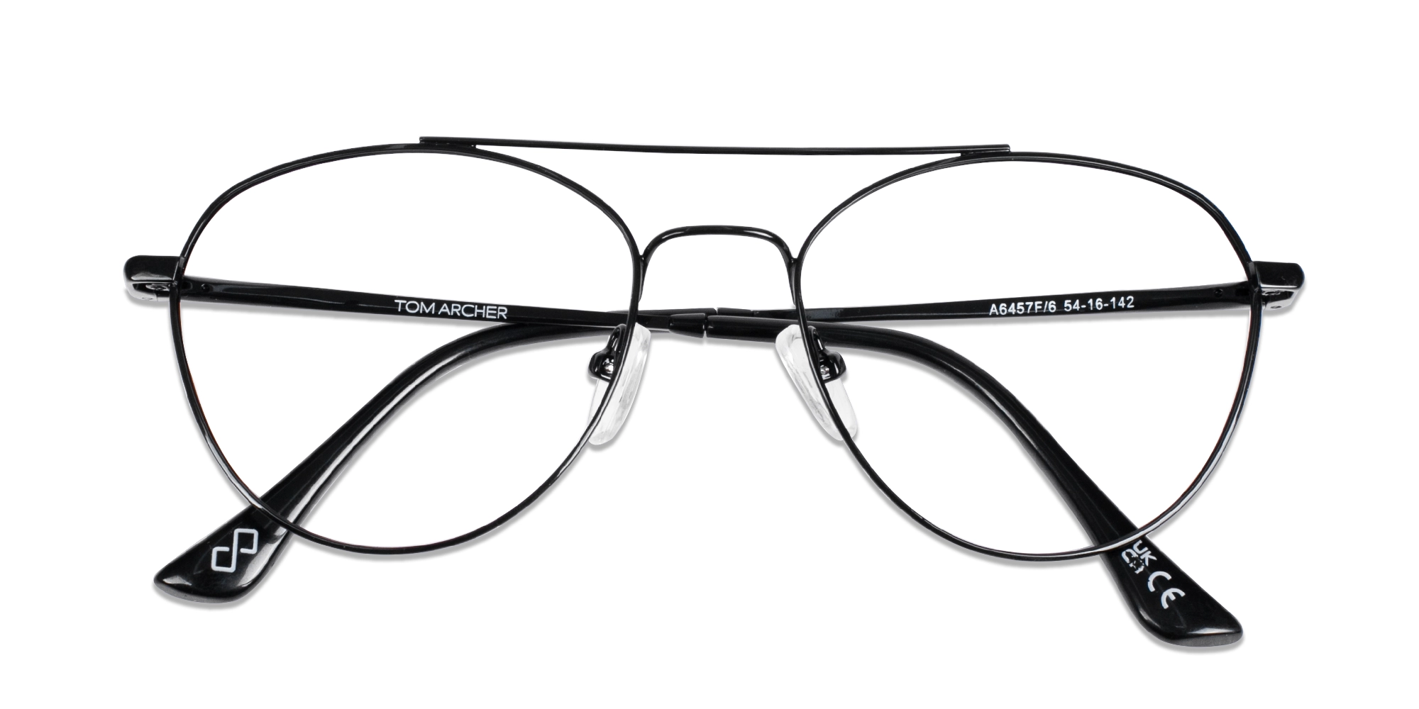 Black Pilot Double Bridge Metal Glasses-6