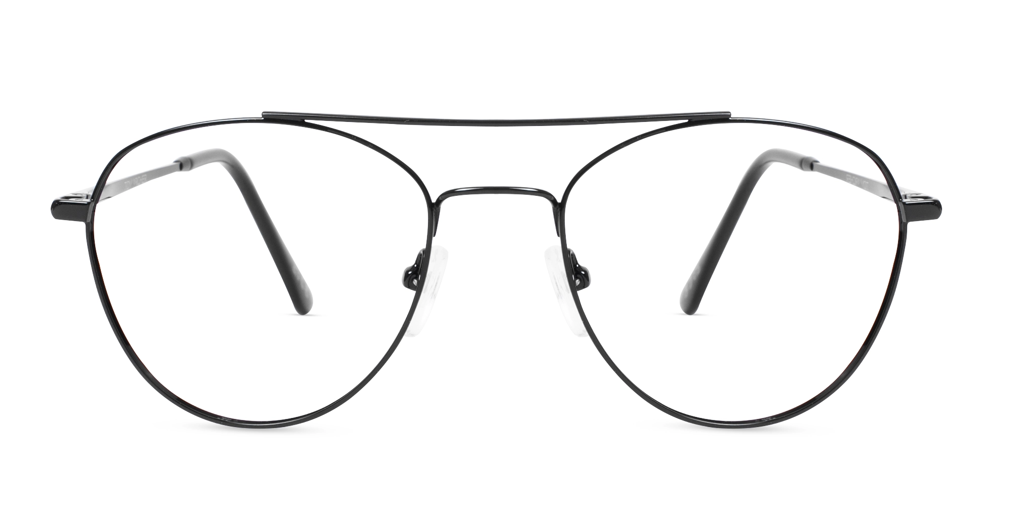 Black Pilot Double Bridge Metal Glasses-1 Black Pilot Double Bridge Metal Glasses-1