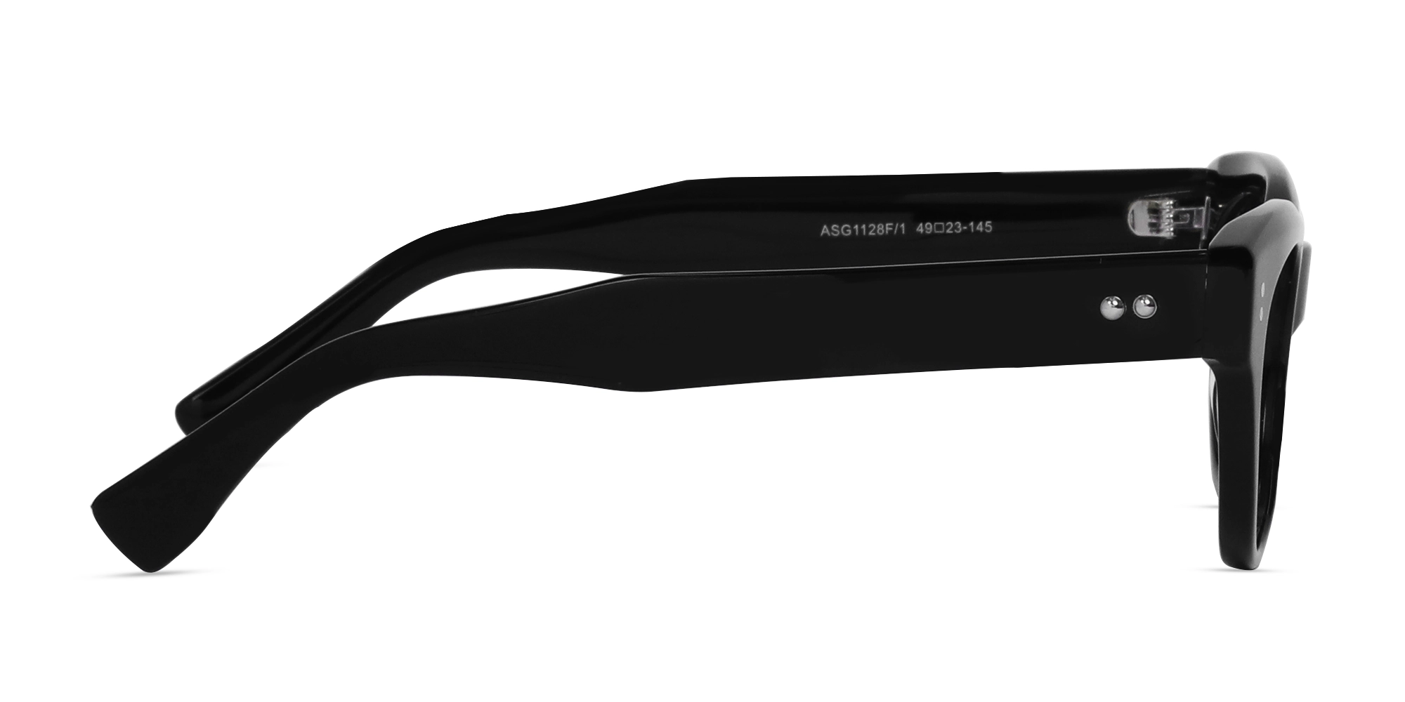 Black Cat-Eye Full Rim Acetate Sunglasses-4