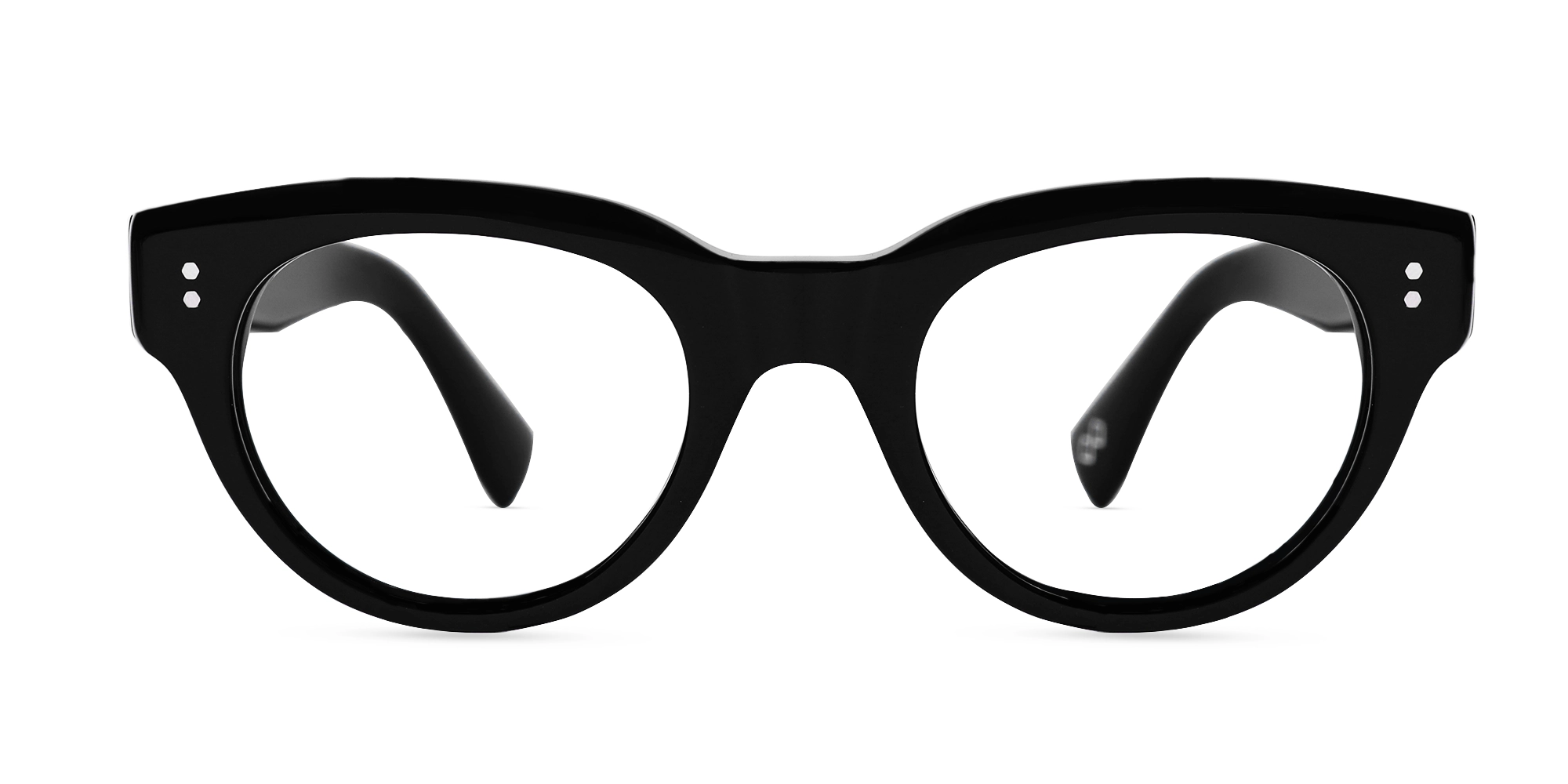 Black Oval Cat-eye Full-Rim Glasses-1 Black Oval Cat-eye Full-Rim Glasses-1