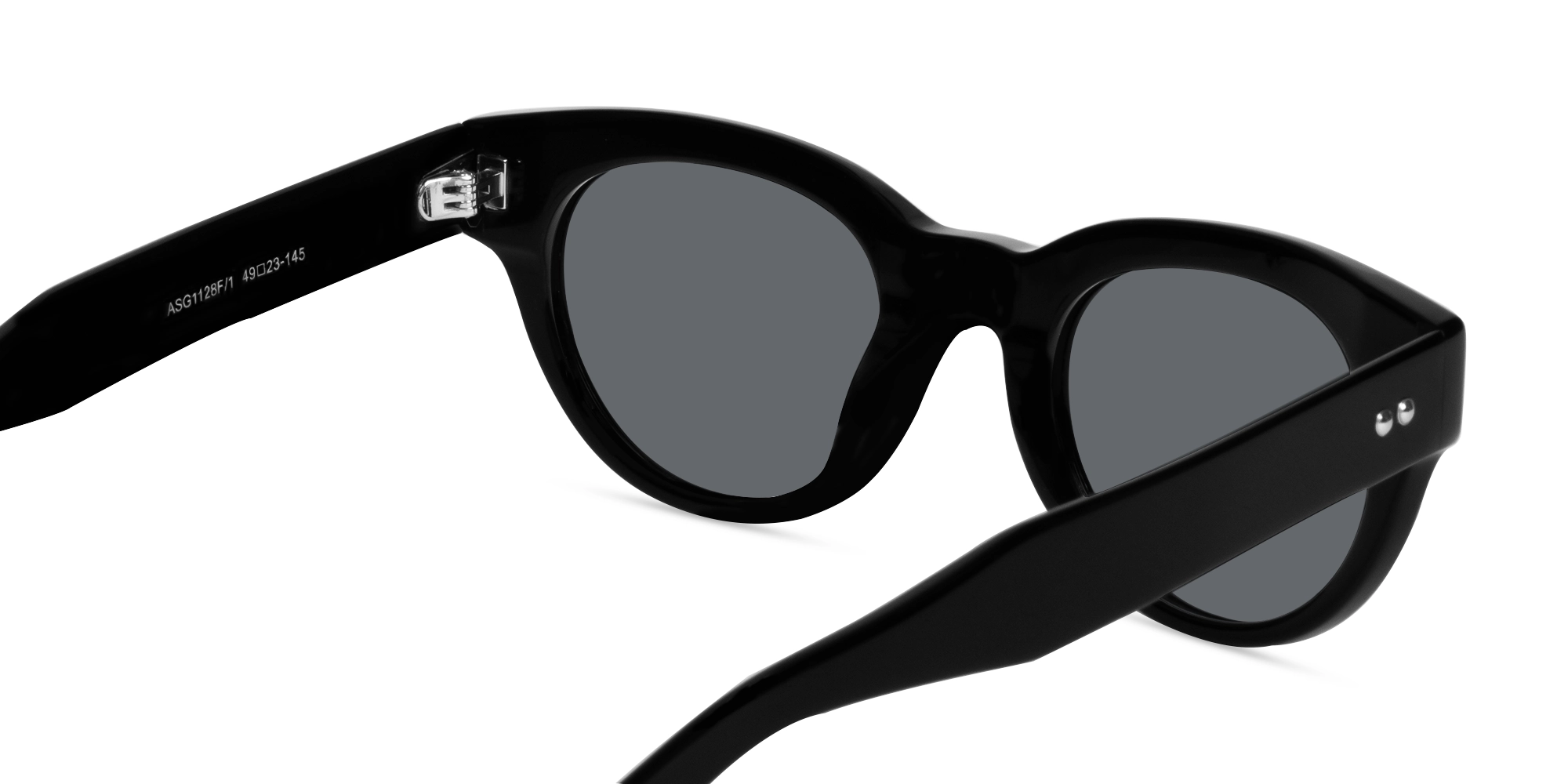 Black Cat-Eye Full Rim Acetate Sunglasses-5
