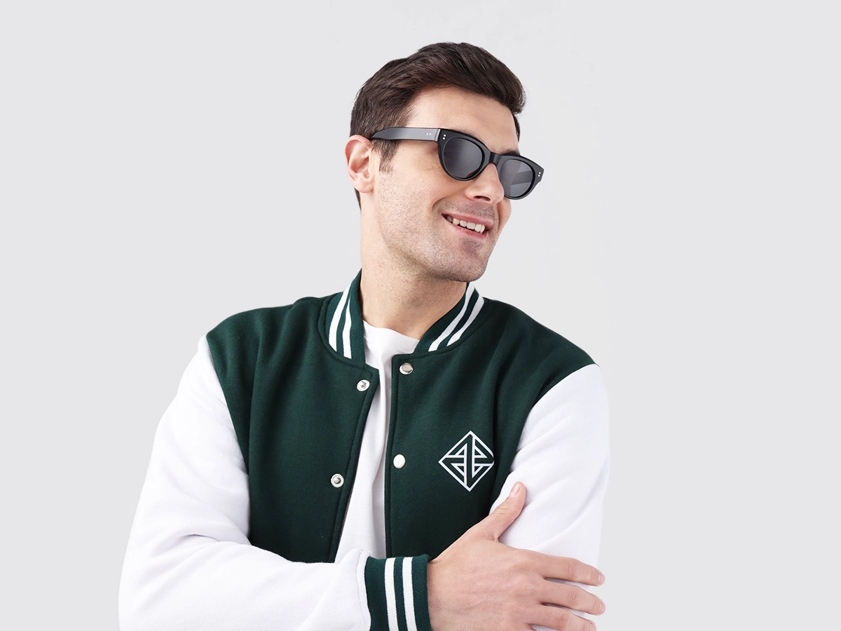 Black Cat-Eye Full Rim Acetate Sunglasses 43