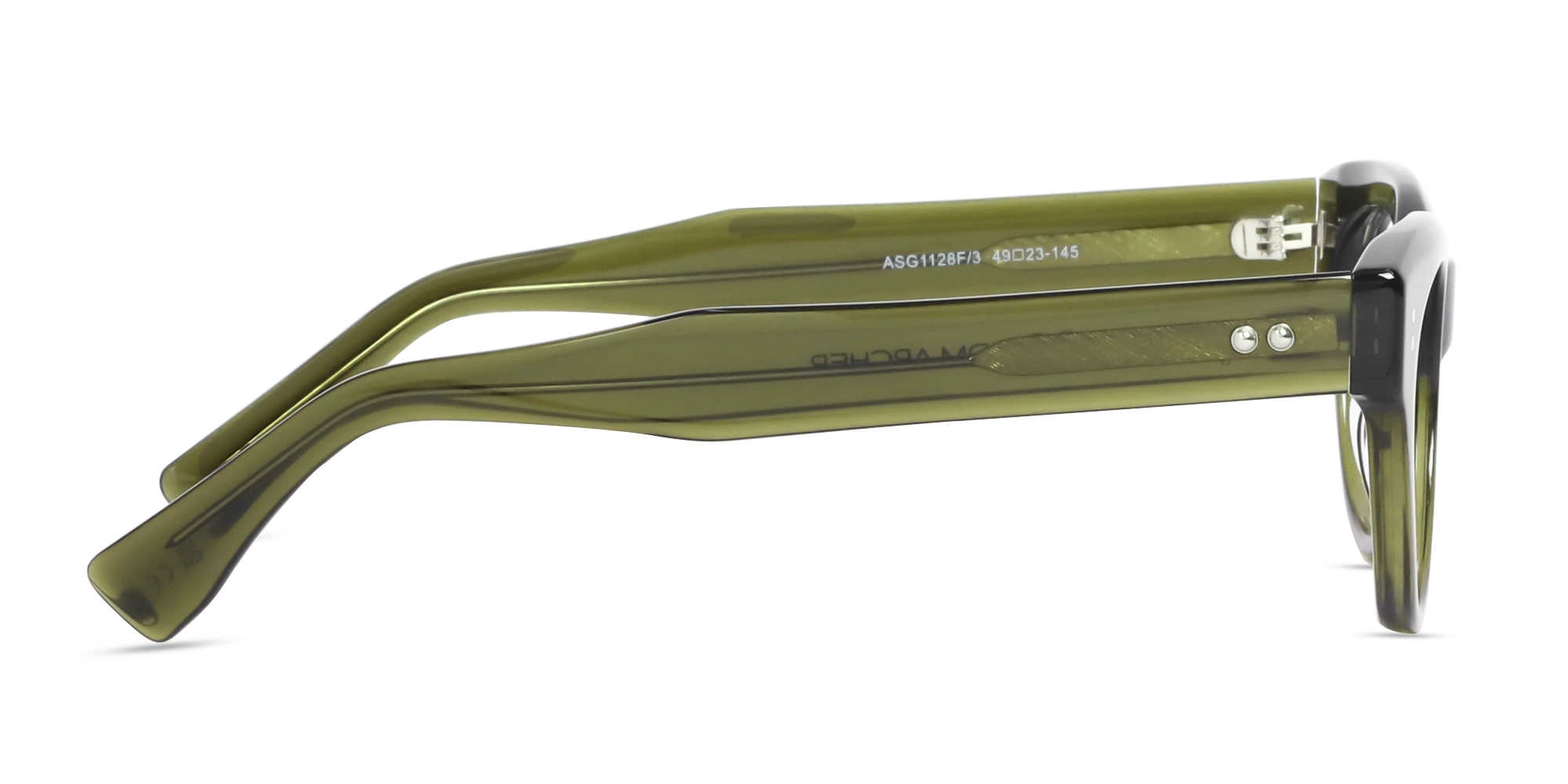 Crystal Olive Green Cat-Eye Sunglasses-4