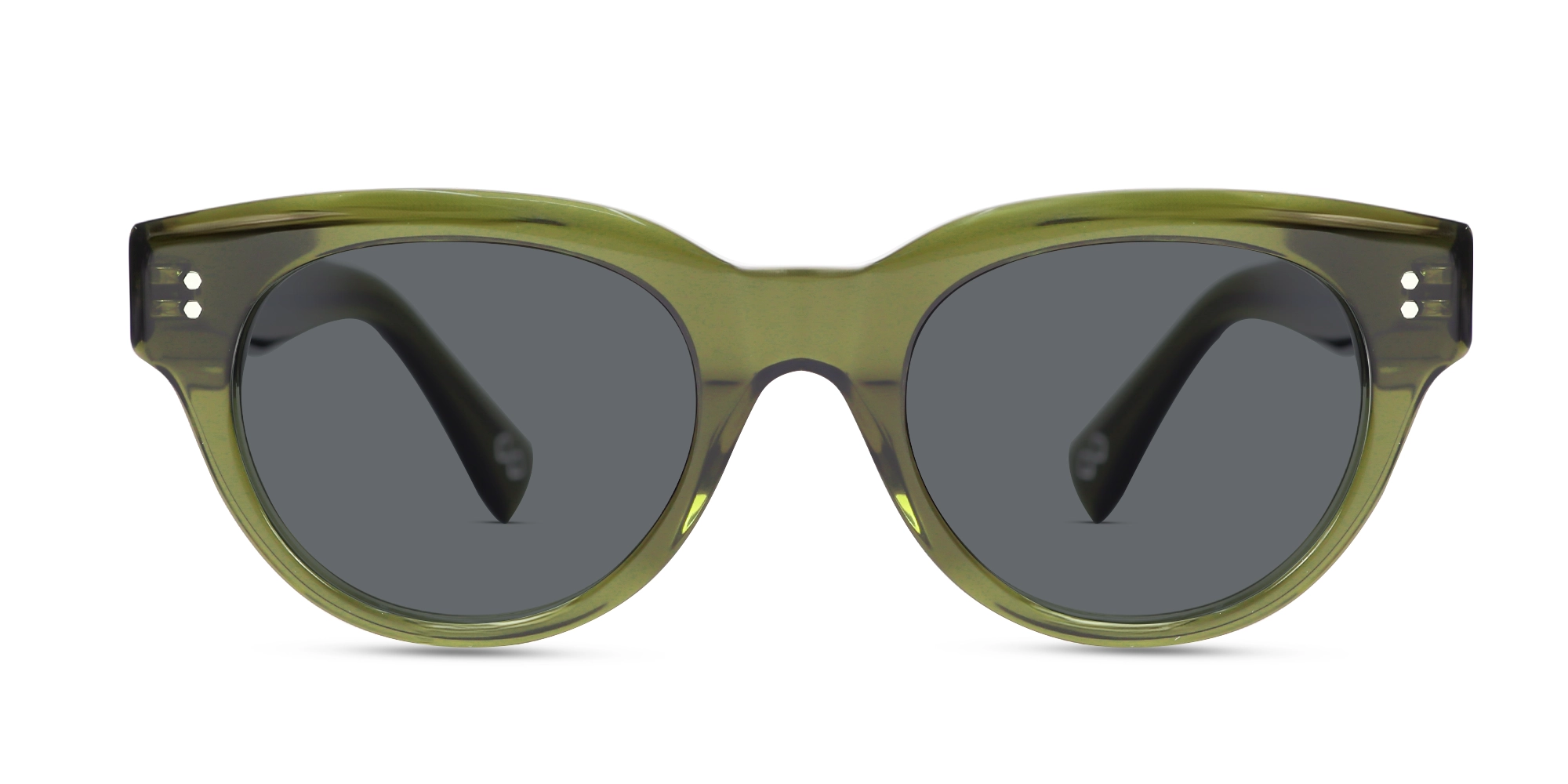 Crystal Olive Green Cat-Eye Sunglasses-1 Crystal Olive Green Cat-Eye Sunglasses-1