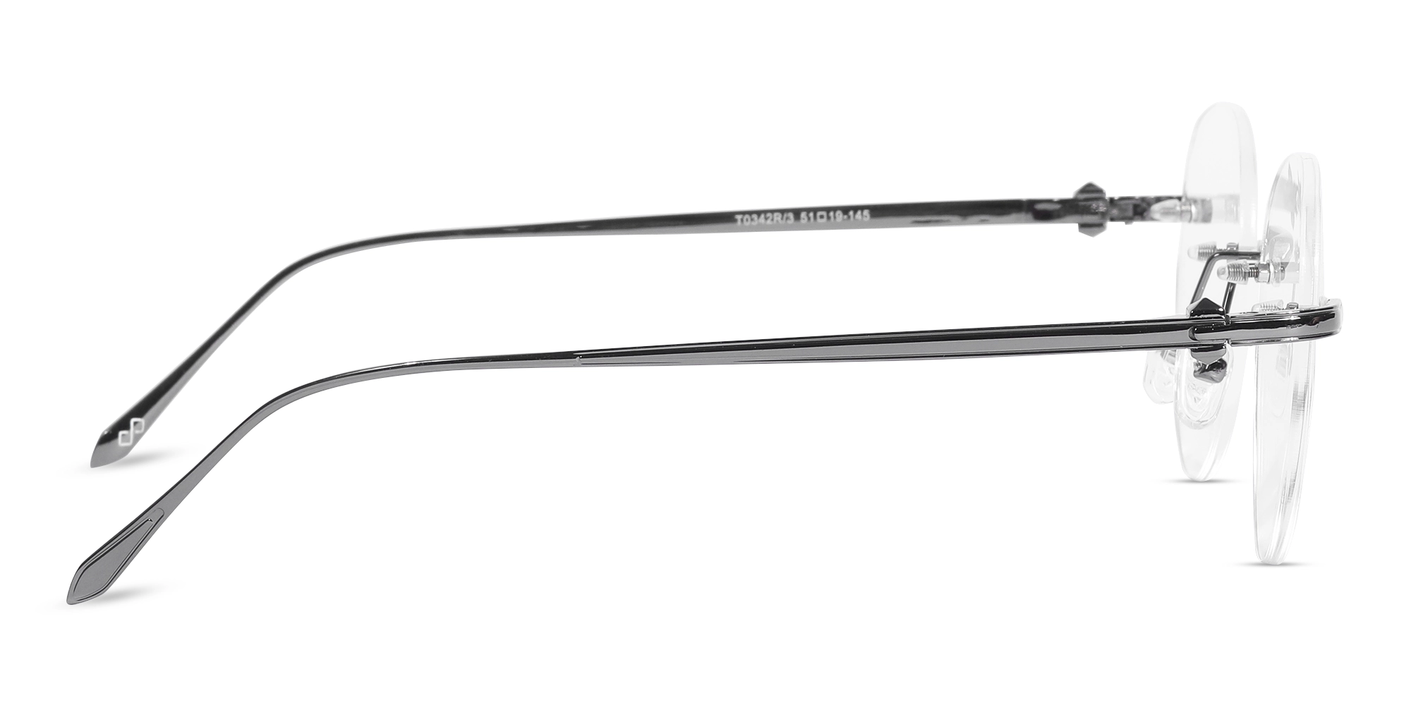 Platinum Silver Rimless Glasses 4