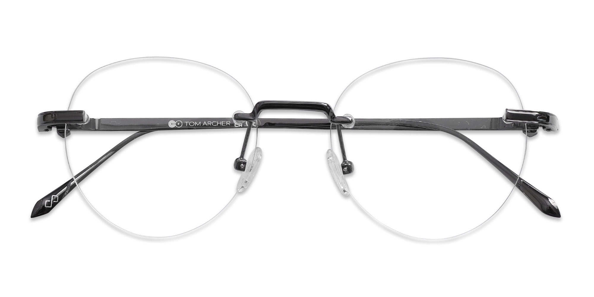Platinum Silver Rimless Glasses 6
