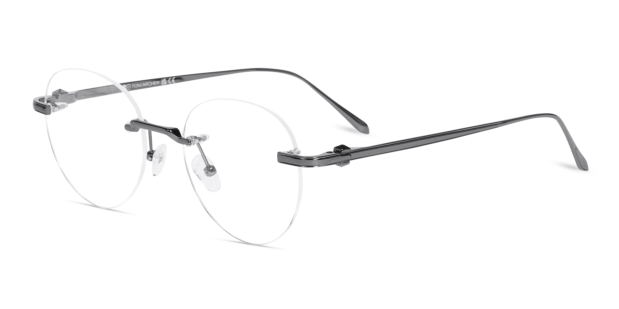 Platinum Silver Rimless Glasses 3