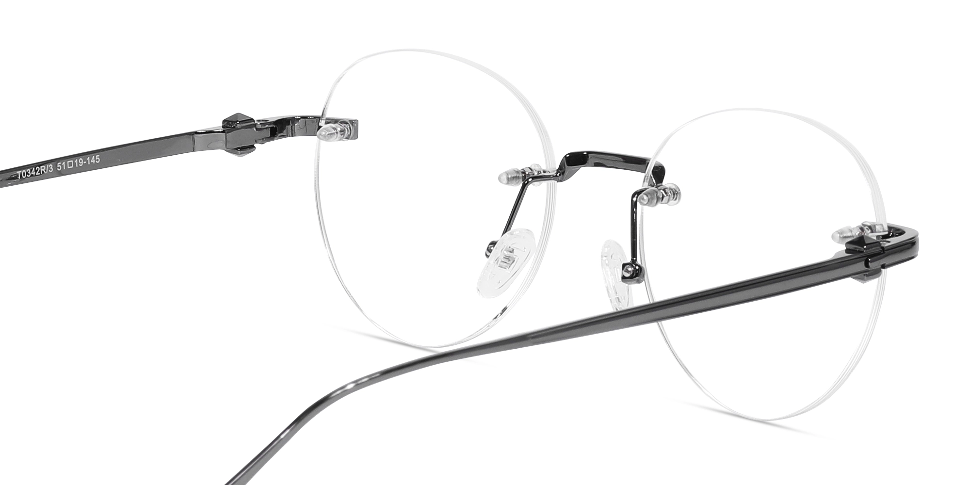 Platinum Silver Rimless Glasses 5