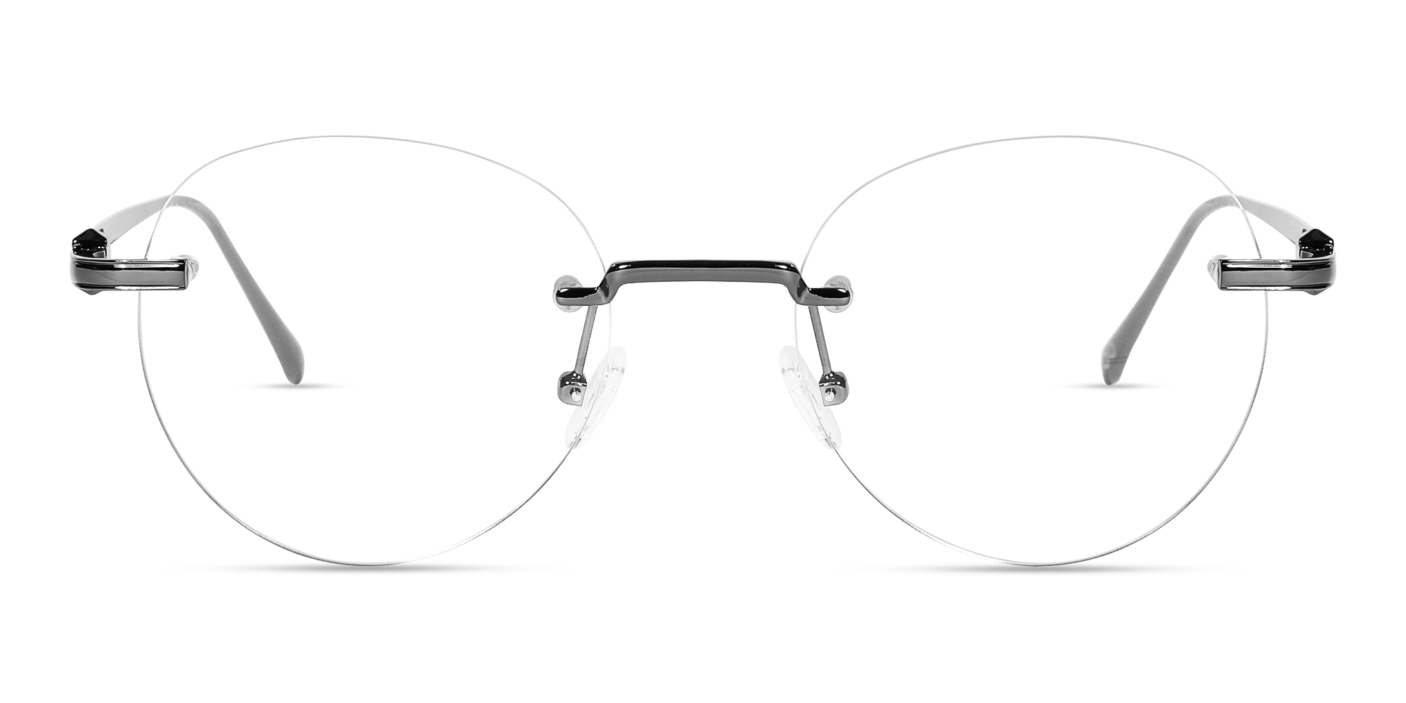 Platinum Silver Rimless Glasses 1