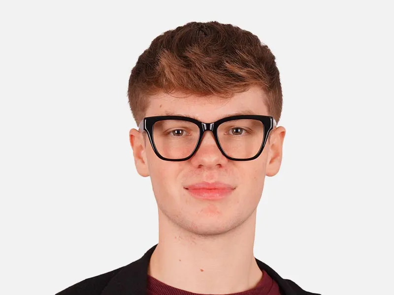 Square Black Sunglasses for Men and Women-2