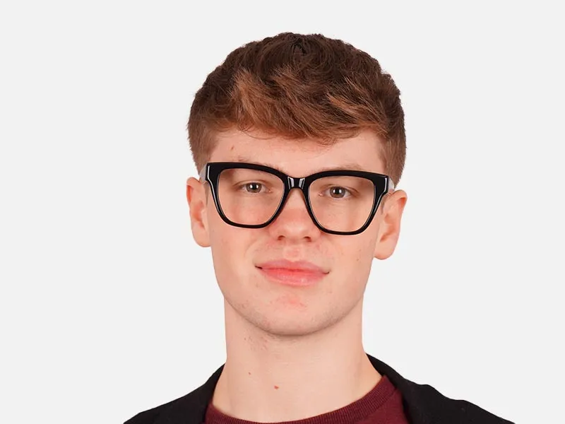 Square Black Sunglasses for Men and Women-2