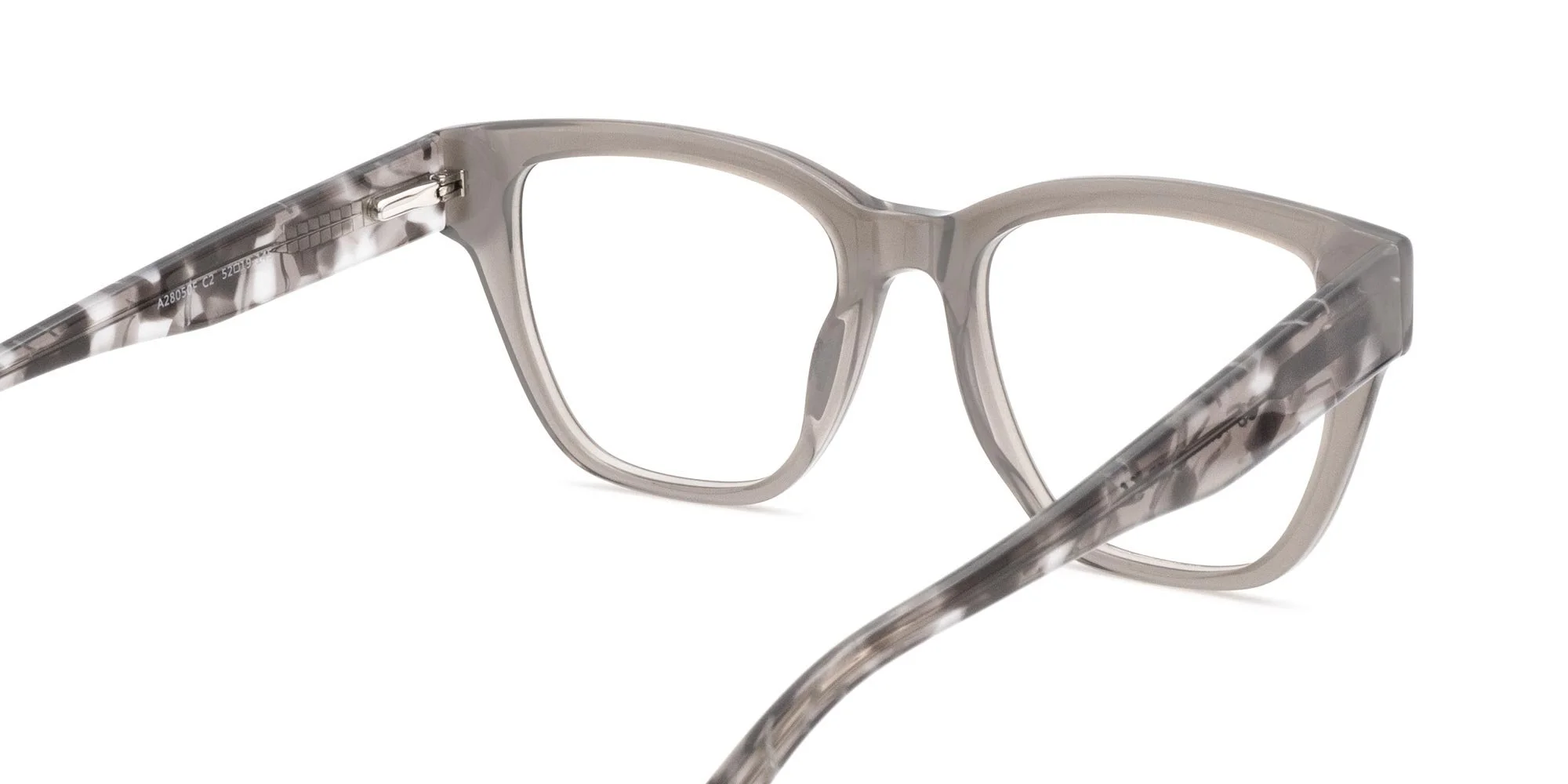 Crystal Grey Designer Square Glasses-2