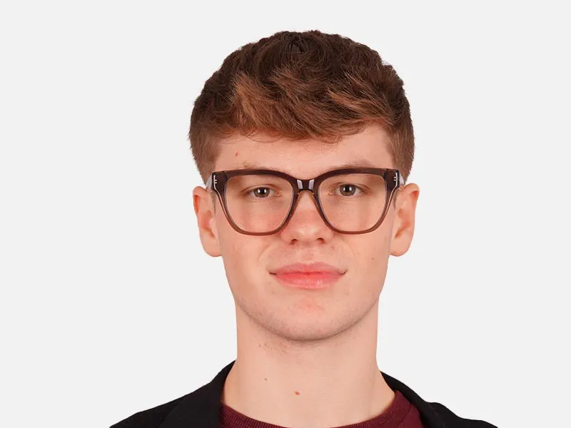 Crystal Grey Designer Square Glasses-2