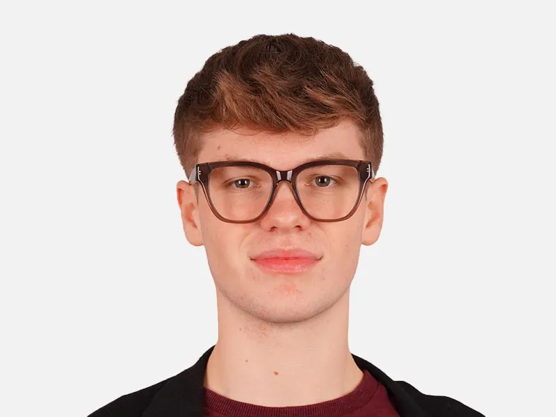Crystal Grey Designer Square Glasses-2