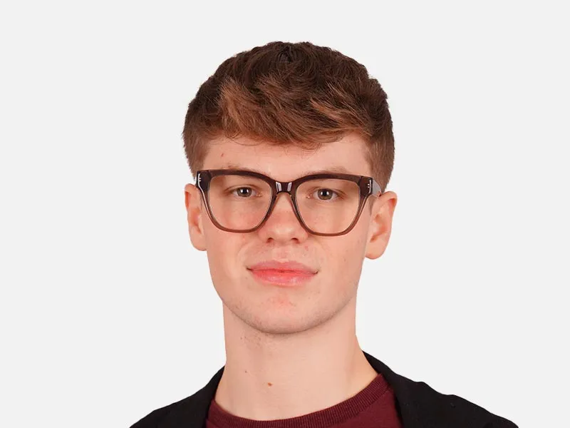 Crystal Grey Designer Square Glasses-2