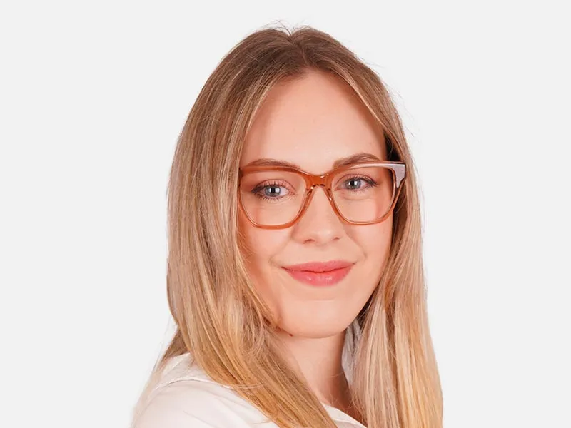 Crystal Brown Square Eyeglasses-2