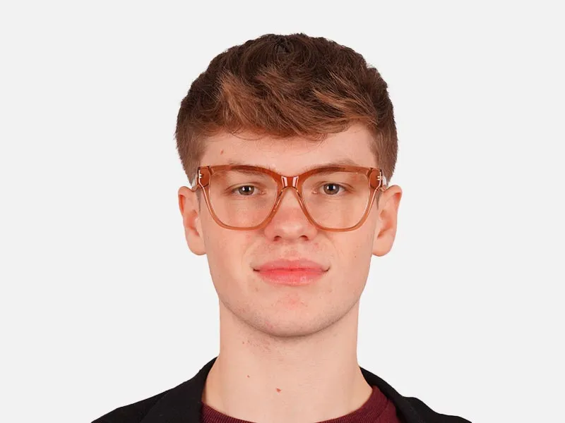 Crystal Brown Square Eyeglasses-2