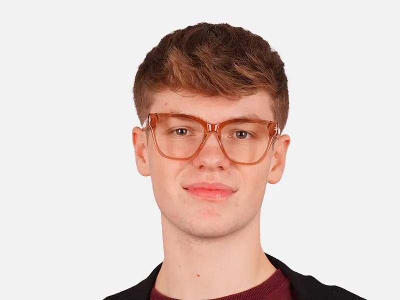 Crystal Brown Square Eyeglasses-2