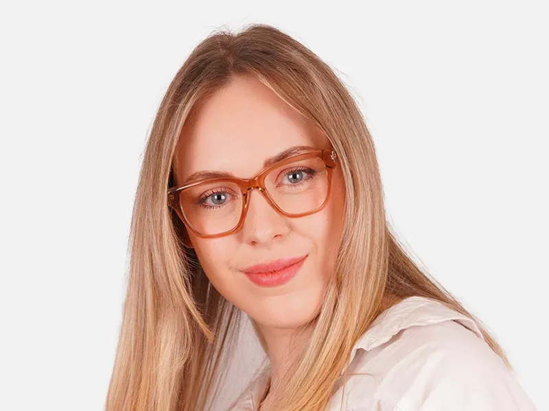 Crystal Brown Square Eyeglasses-2