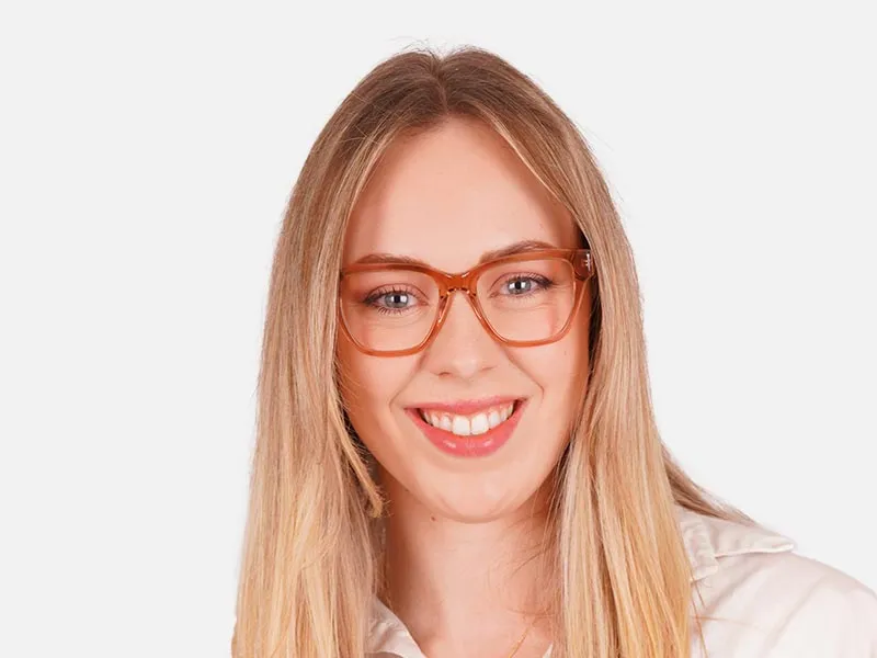 Crystal Brown Square Eyeglasses-2