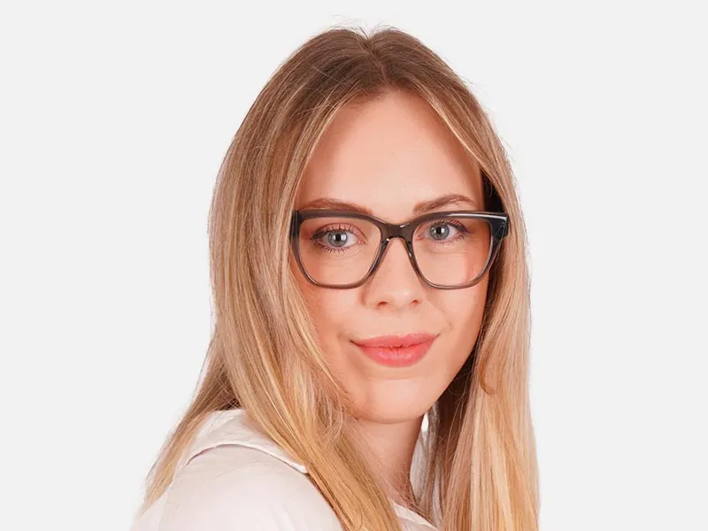 Crystal Grey Square Glasses-2