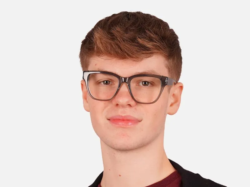 Crystal Grey Square Glasses-2