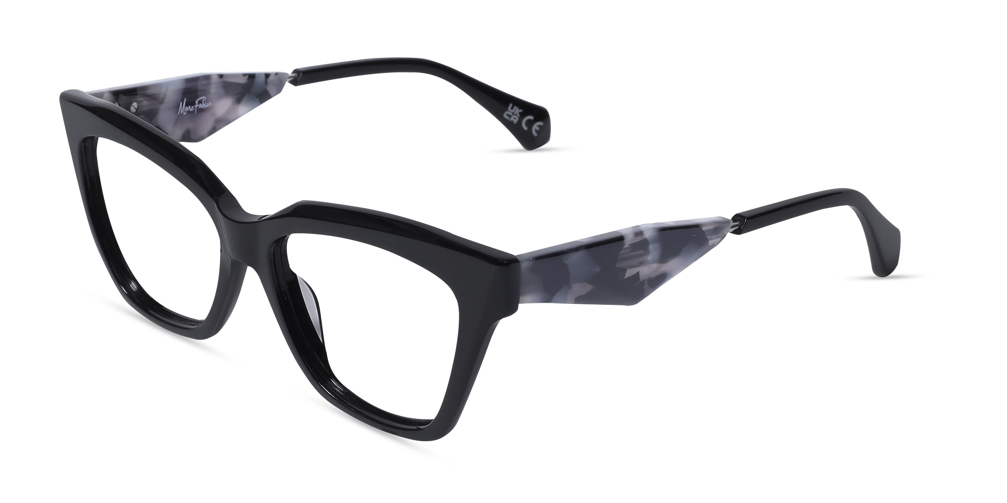 Black Square Cateye Glasses-3