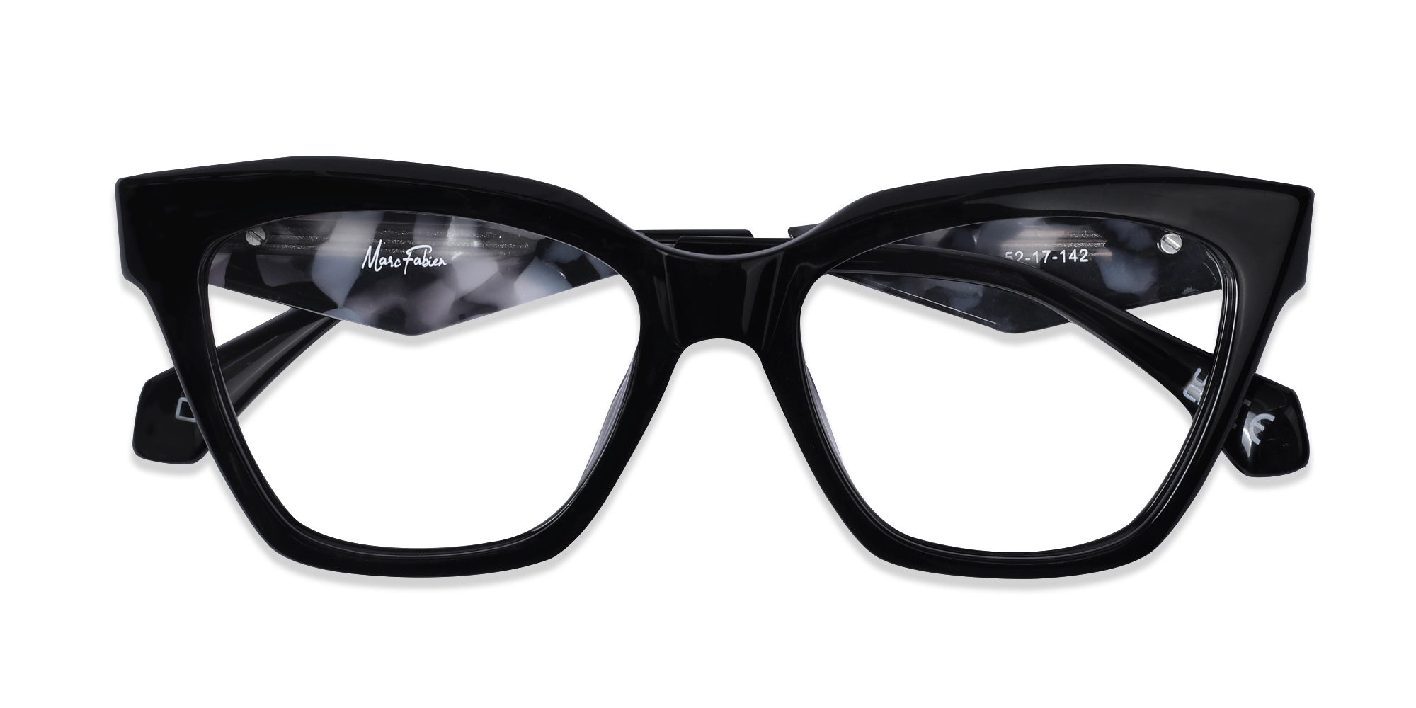 Black Square Cateye Glasses-6