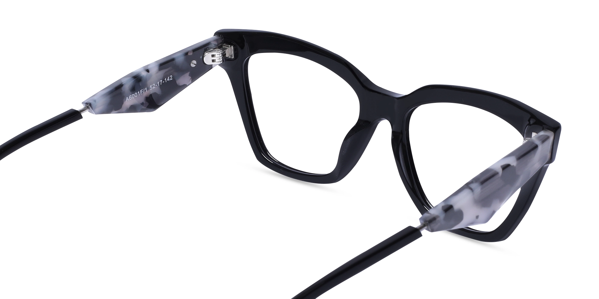 Black Square Cateye Glasses-5