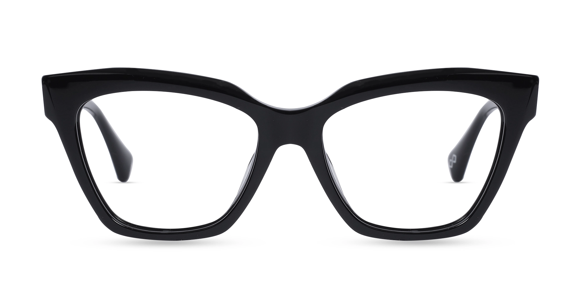 Black Square Cateye Glasses-1