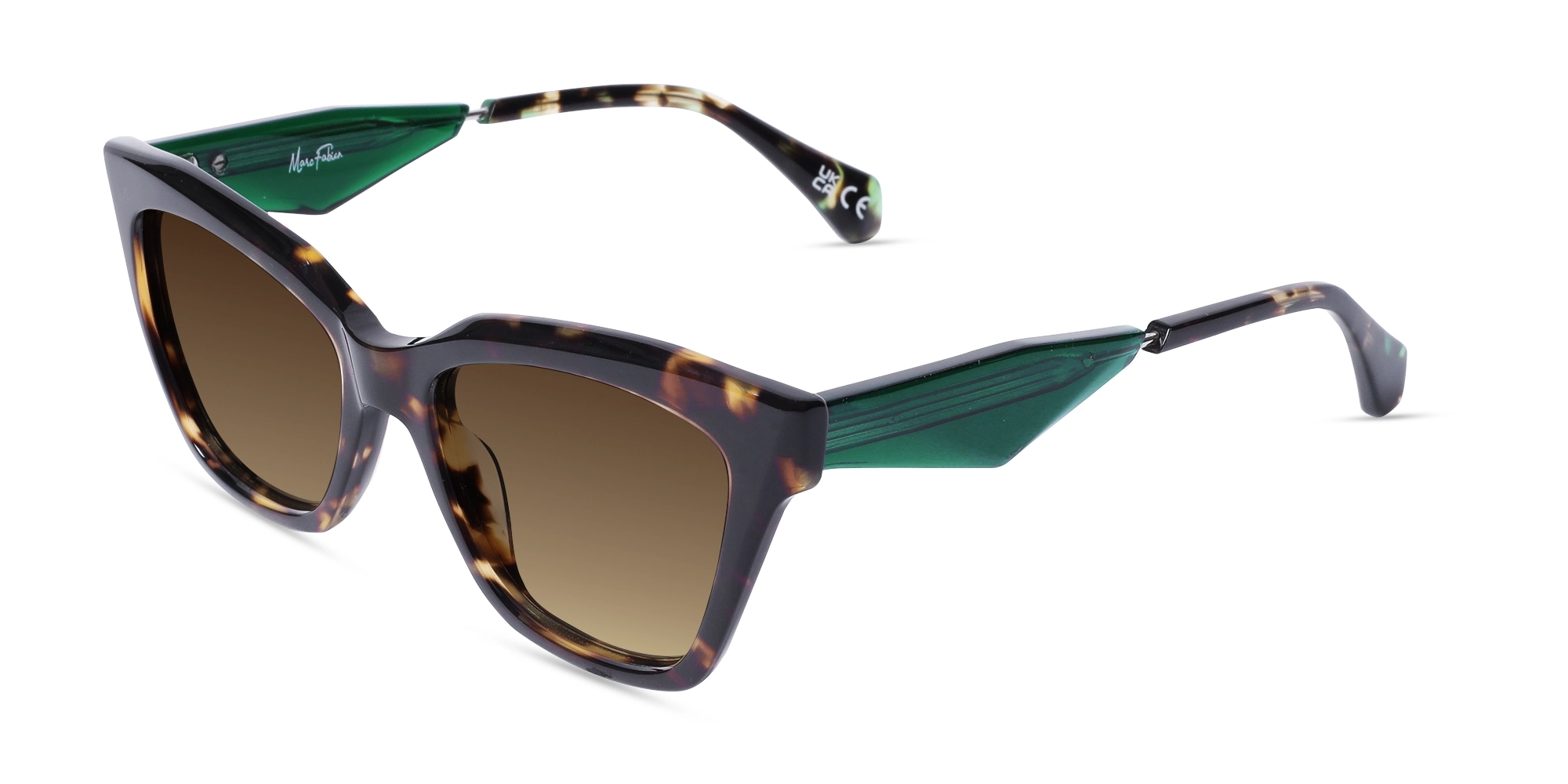 Brown Gradient Square Full-Rim Sunglasses-3