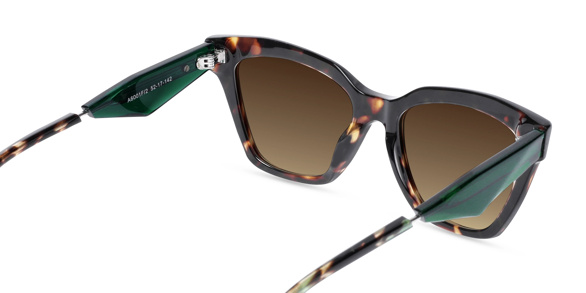 Brown Gradient Square Full-Rim Sunglasses-5
