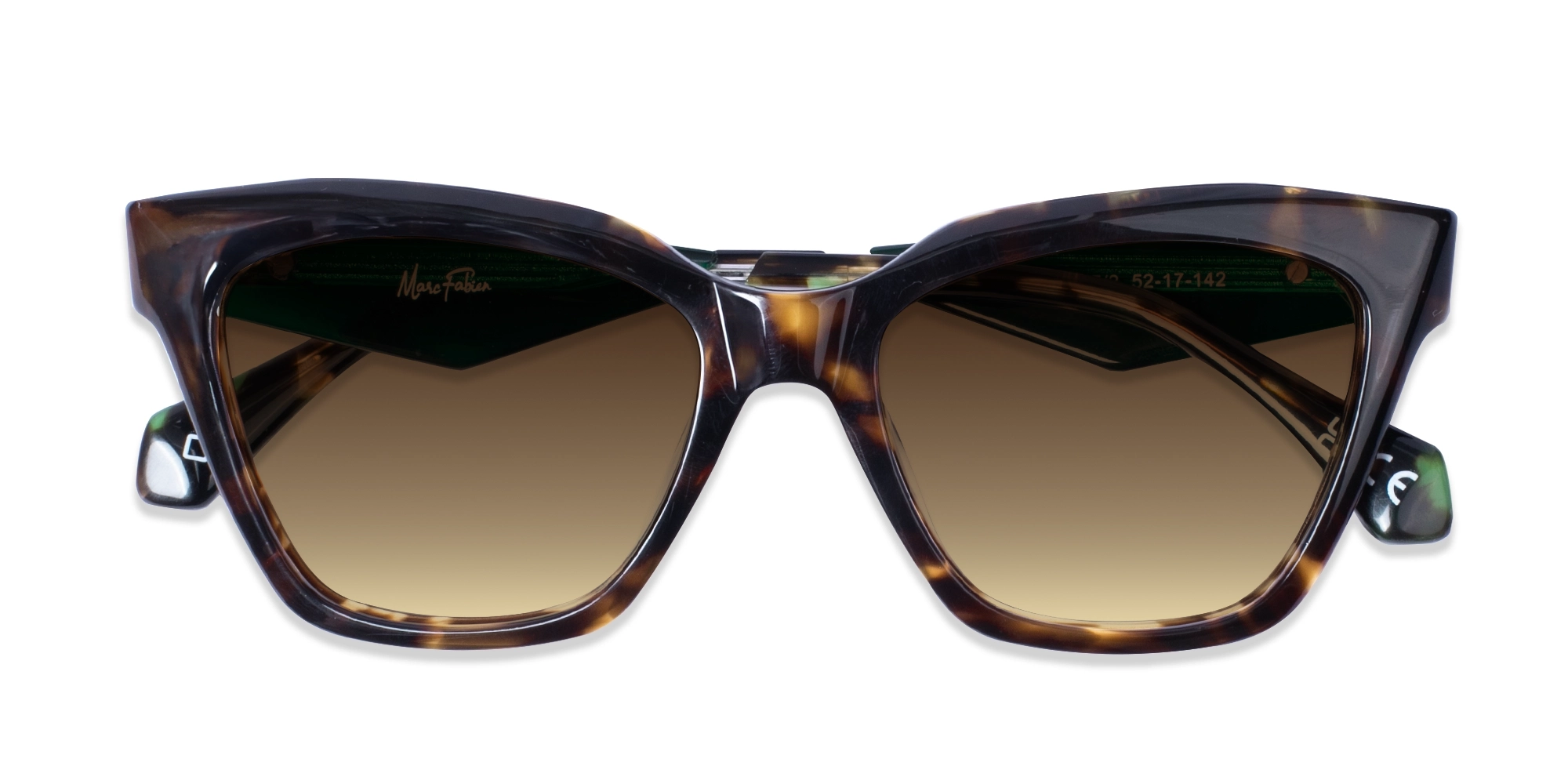 Brown Gradient Square Full-Rim Sunglasses-6