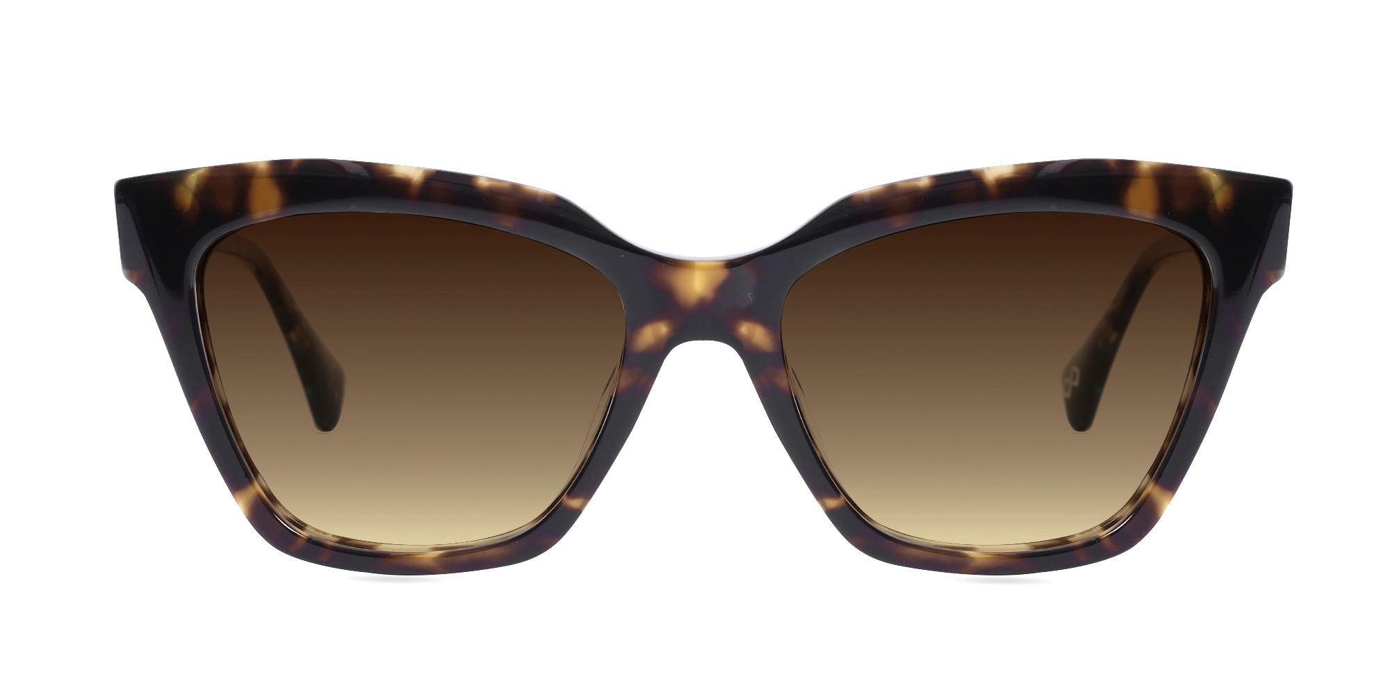 Brown Gradient Square Full-Rim Sunglasses-1