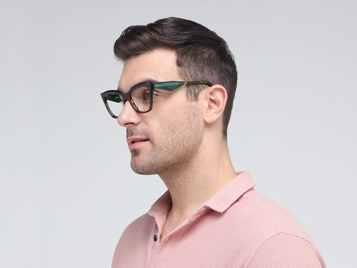 Dark Tortoise Square Cateye Glasses-43