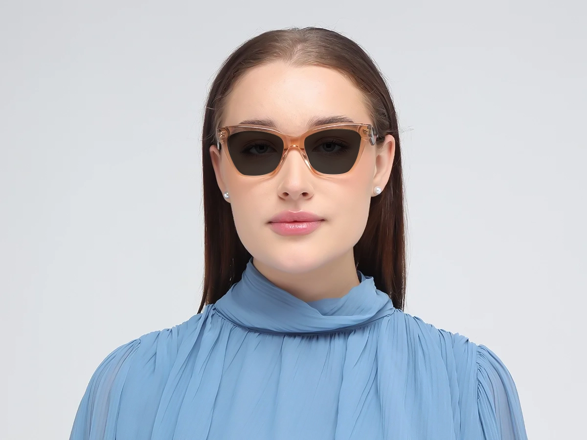 Dark Grey Tint Square Full Rim Sunglasses-