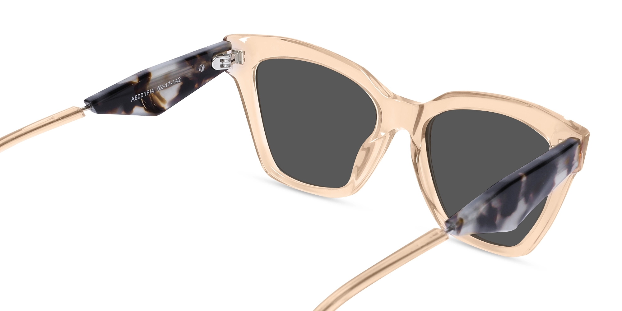 Dark Grey Tint Square Full Rim Sunglasses-5