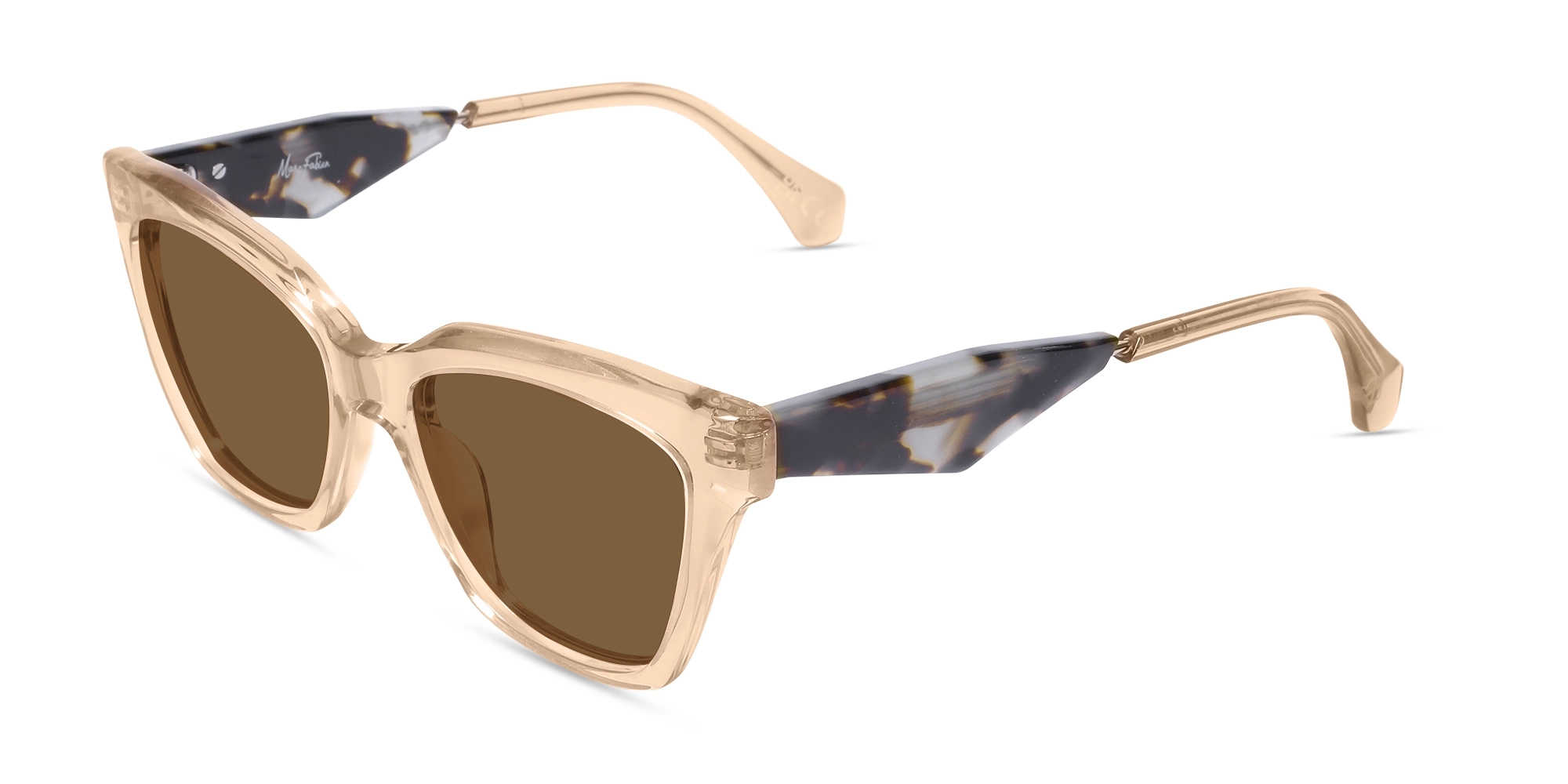 Square Acetate Brown Tinted Sunglasses-3