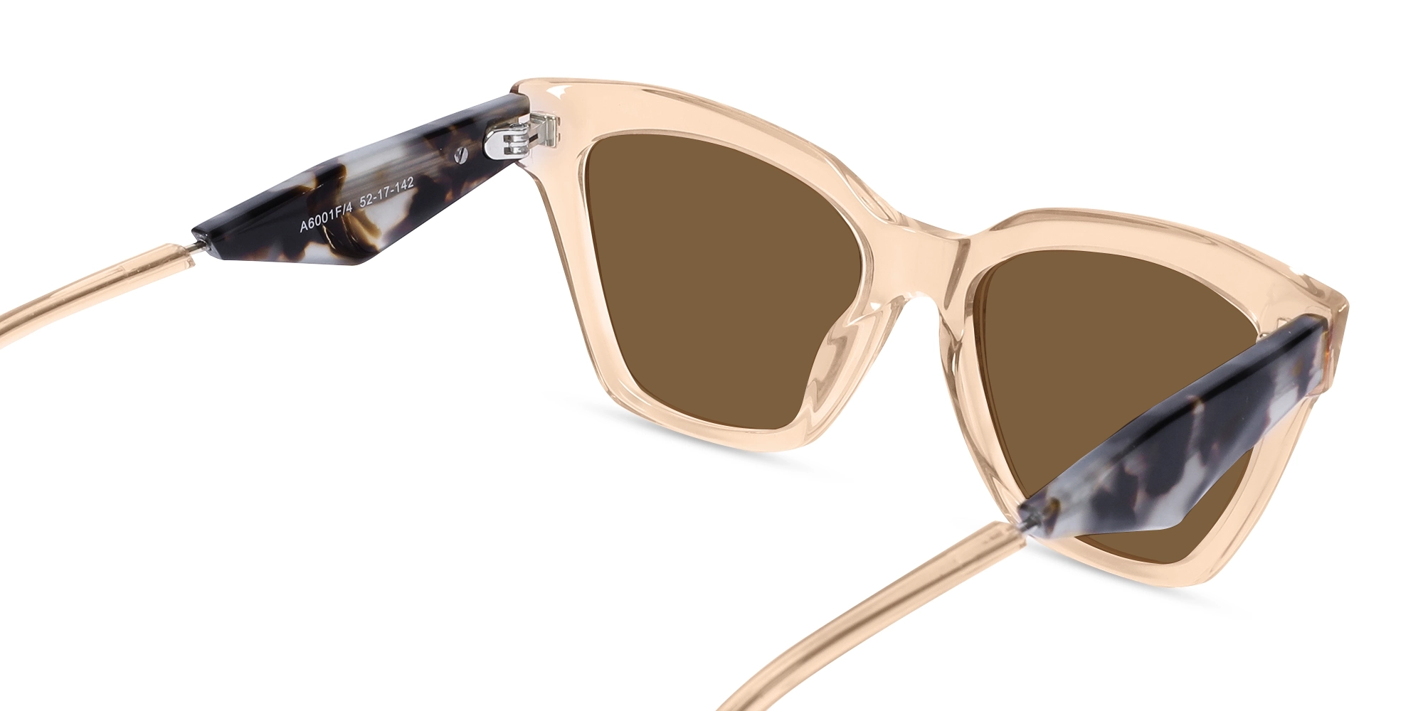 Square Acetate Brown Tinted Sunglasses-5