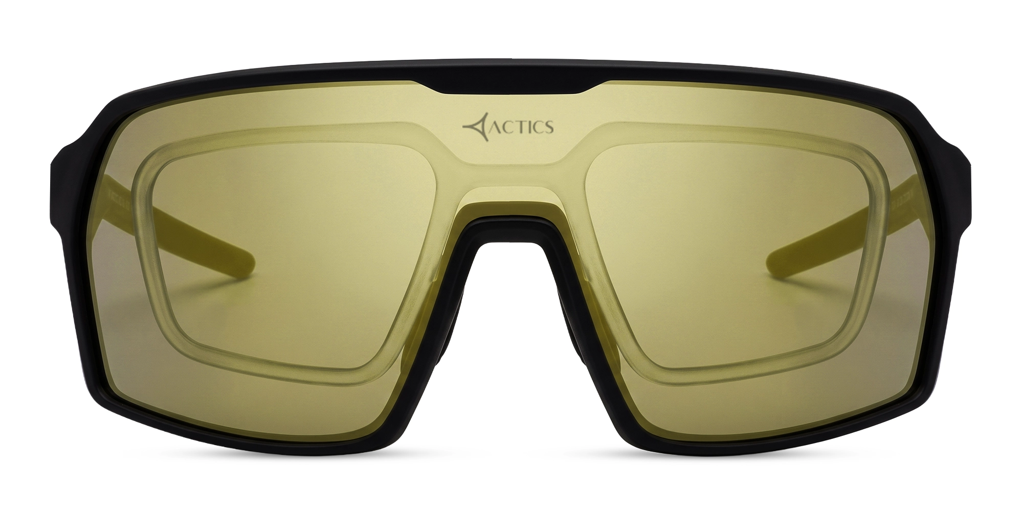 Matte Black Wrap Around Full-Rim Sports Sunglasses-1