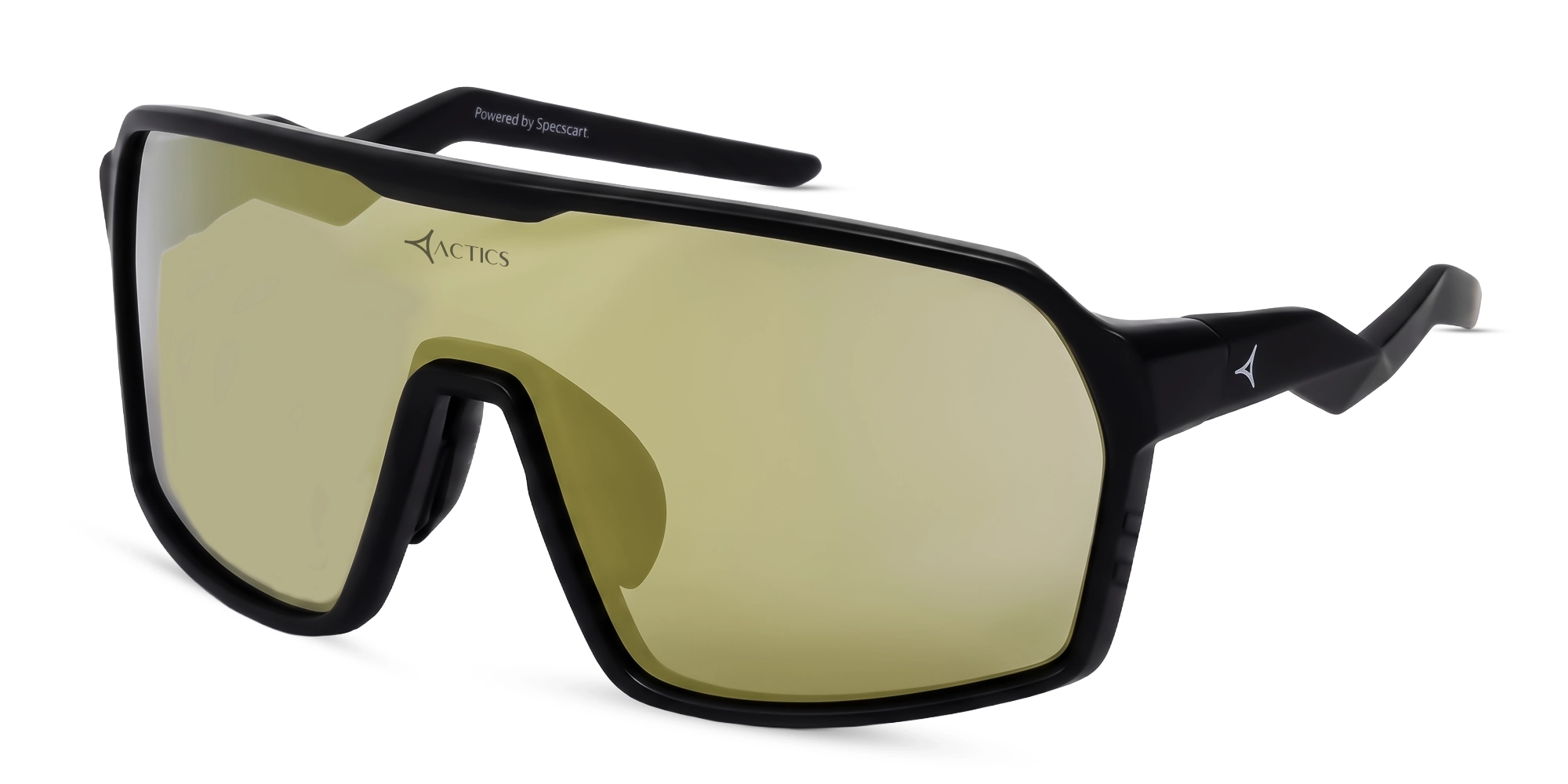Matte Black Wrap Around Full-Rim Sports Sunglasses-3