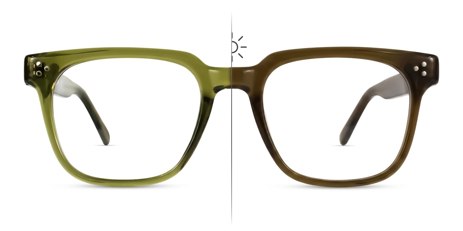 Crystal Green Color Changing Photochromic Glasses-2