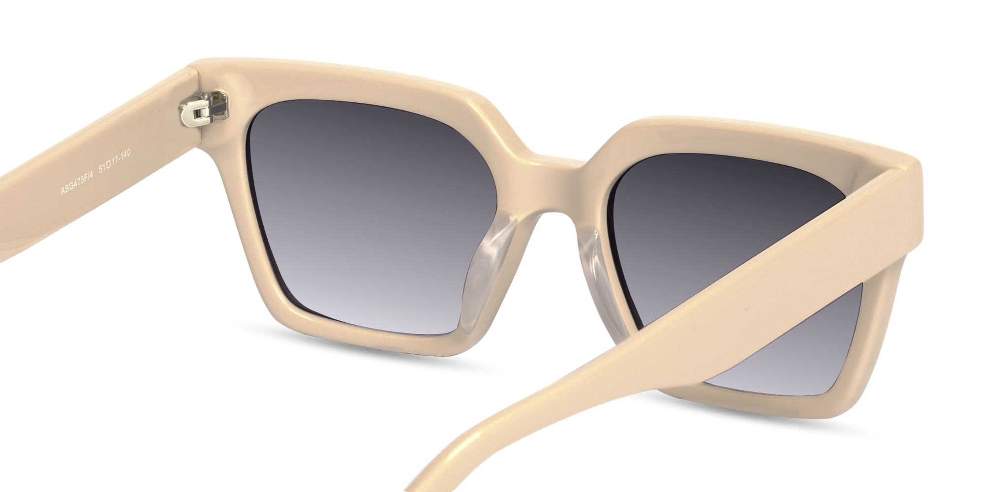 Bisque Acetate Square Full Rim Glasses-5
