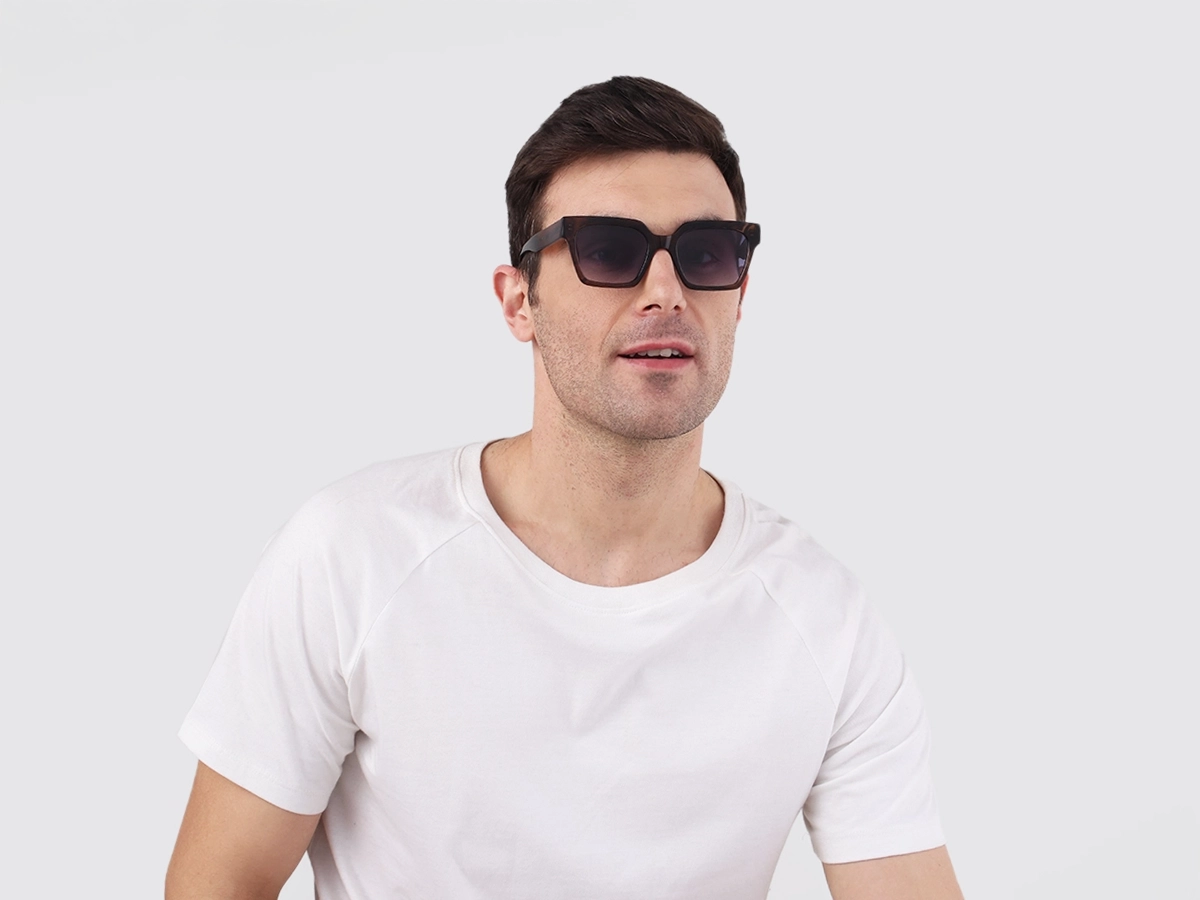 Crystal Burnt Umber Square Sunglasses-42