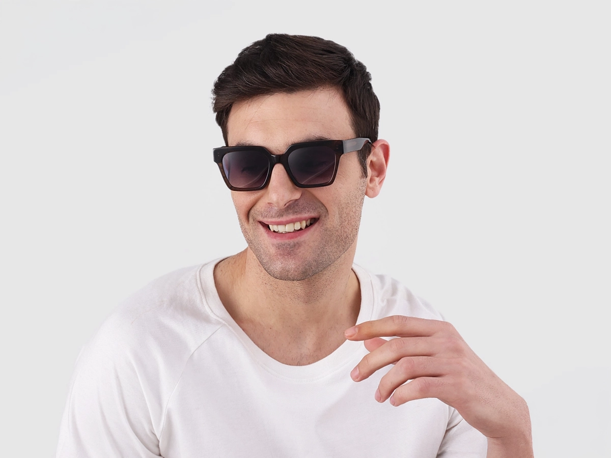 Crystal Burnt Umber Square Sunglasses-41