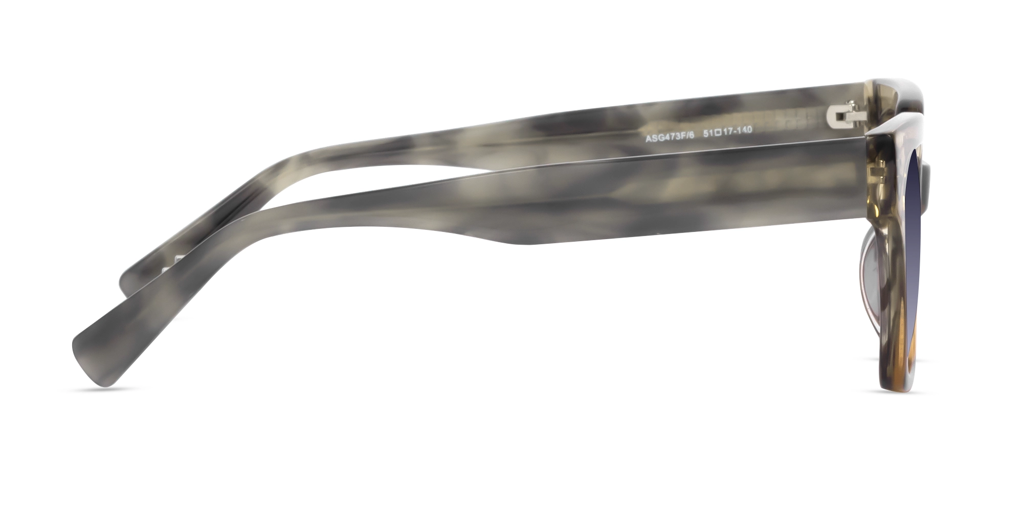 Crystal Nude Ombre Square Sunglasses-4
