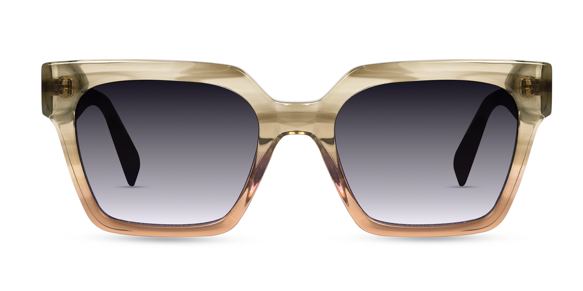 Crystal Nude Ombre Square Sunglasses-1 Crystal Nude Ombre Square Sunglasses-1