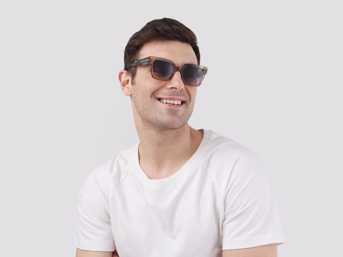 Crystal Nude Ombre Square Sunglasses-42