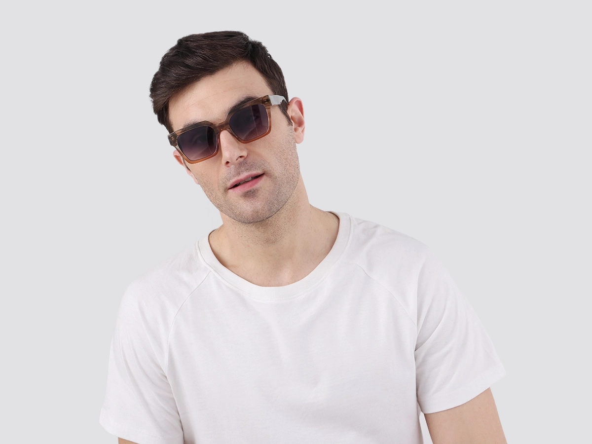 Crystal Nude Ombre Square Sunglasses-41